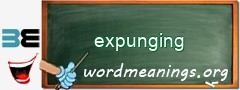 WordMeaning blackboard for expunging